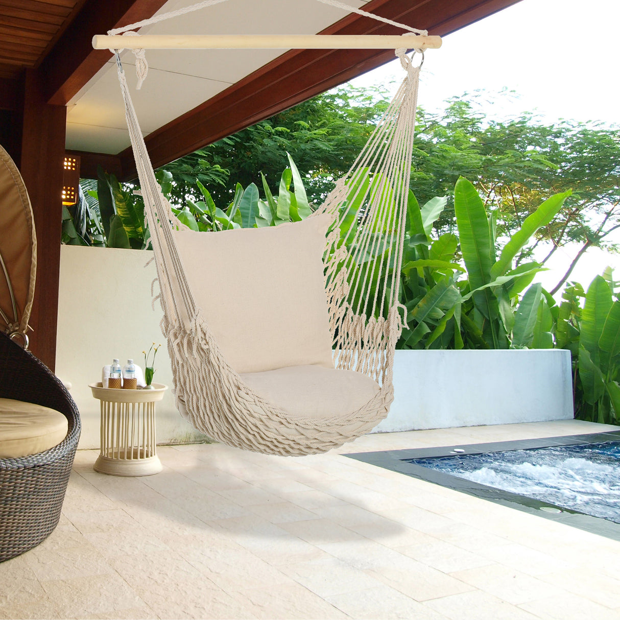 easycomfort easycomfort amaca altalena imbottita in corda per interni ed esterni bianca ean 8054111841757