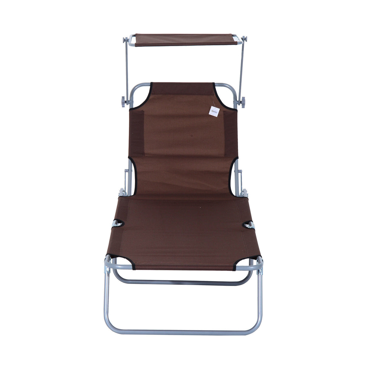 easycomfort easycomfort sdraio pieghevole reclinabile con tettuccio parasole in tessuto oxford marrone ean 8054111843454