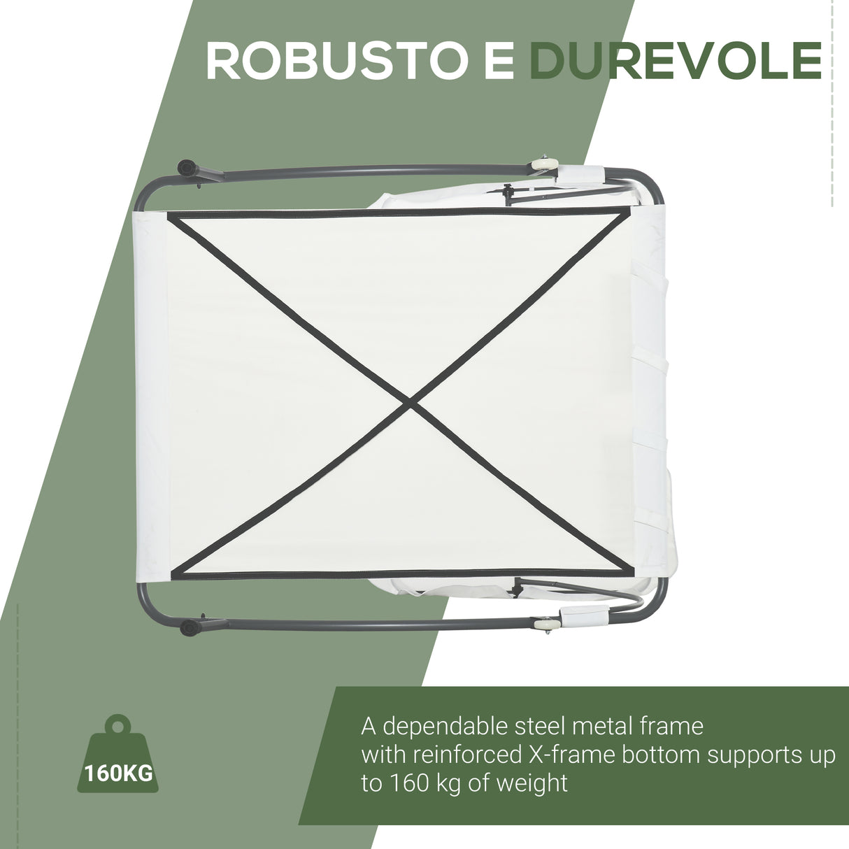 easycomfort easycomfort lettino sdraio prendisole matrimoniale con tettuccio regolabile crema ean 8054144131696