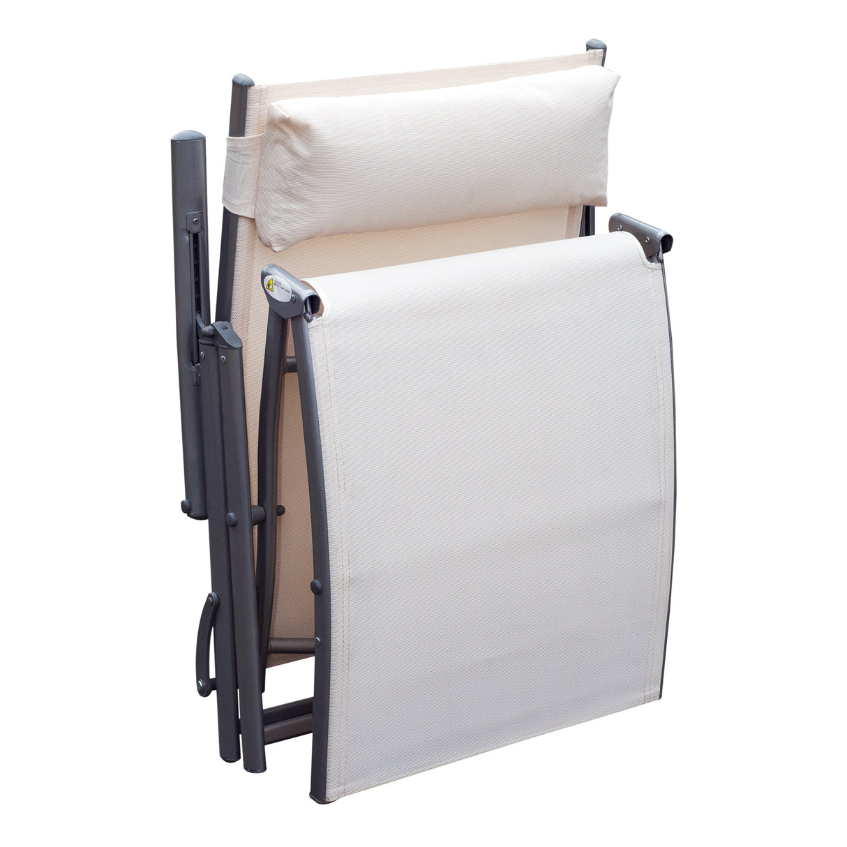 easycomfort easycomfort sdraio prendisole relax reclinabile pieghevole con cuscino beige ean 8054111846325