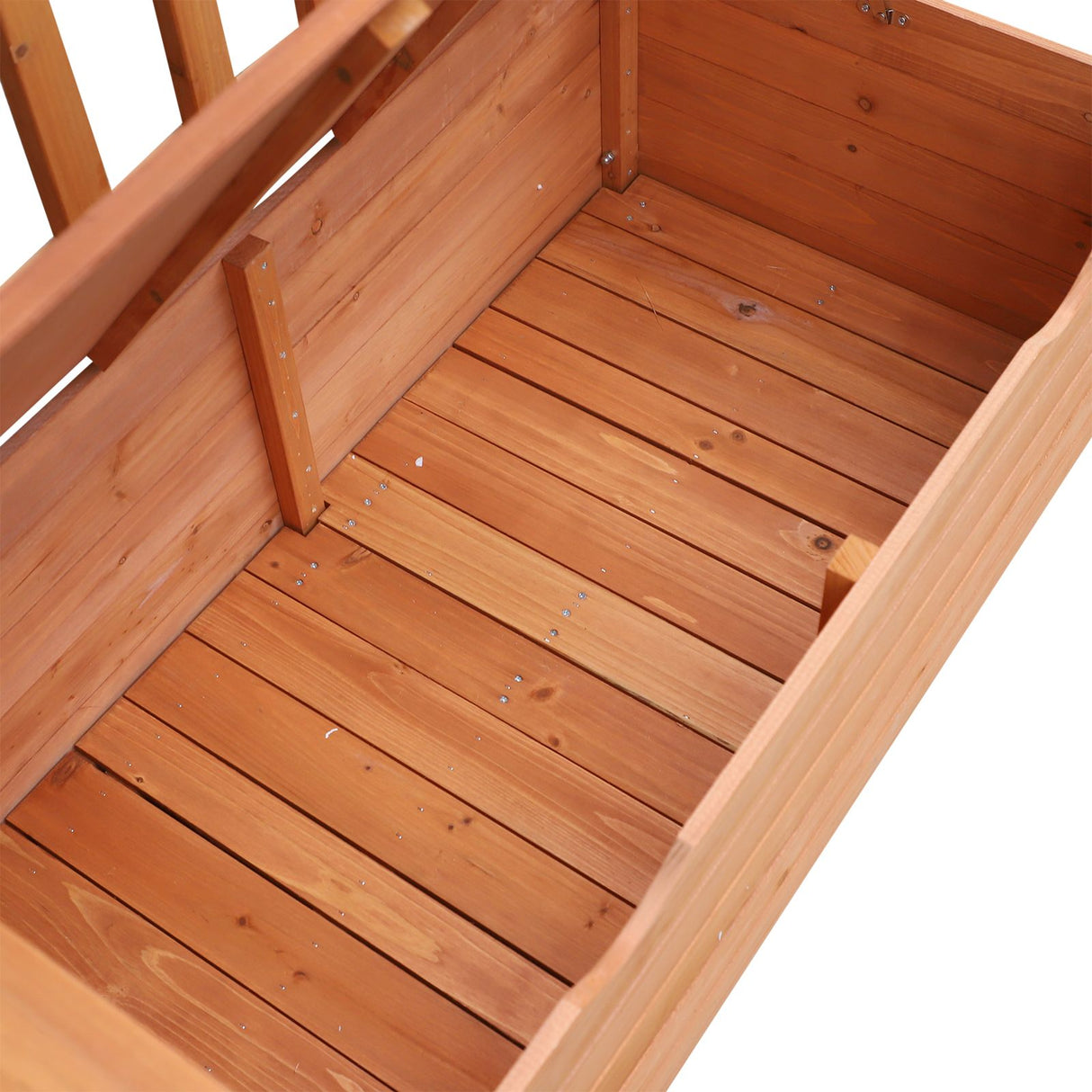 easycomfort easycomfort panchina in legno da giardino 2 posti con vano contenitore 112x58x84 cm ean 8054111849548