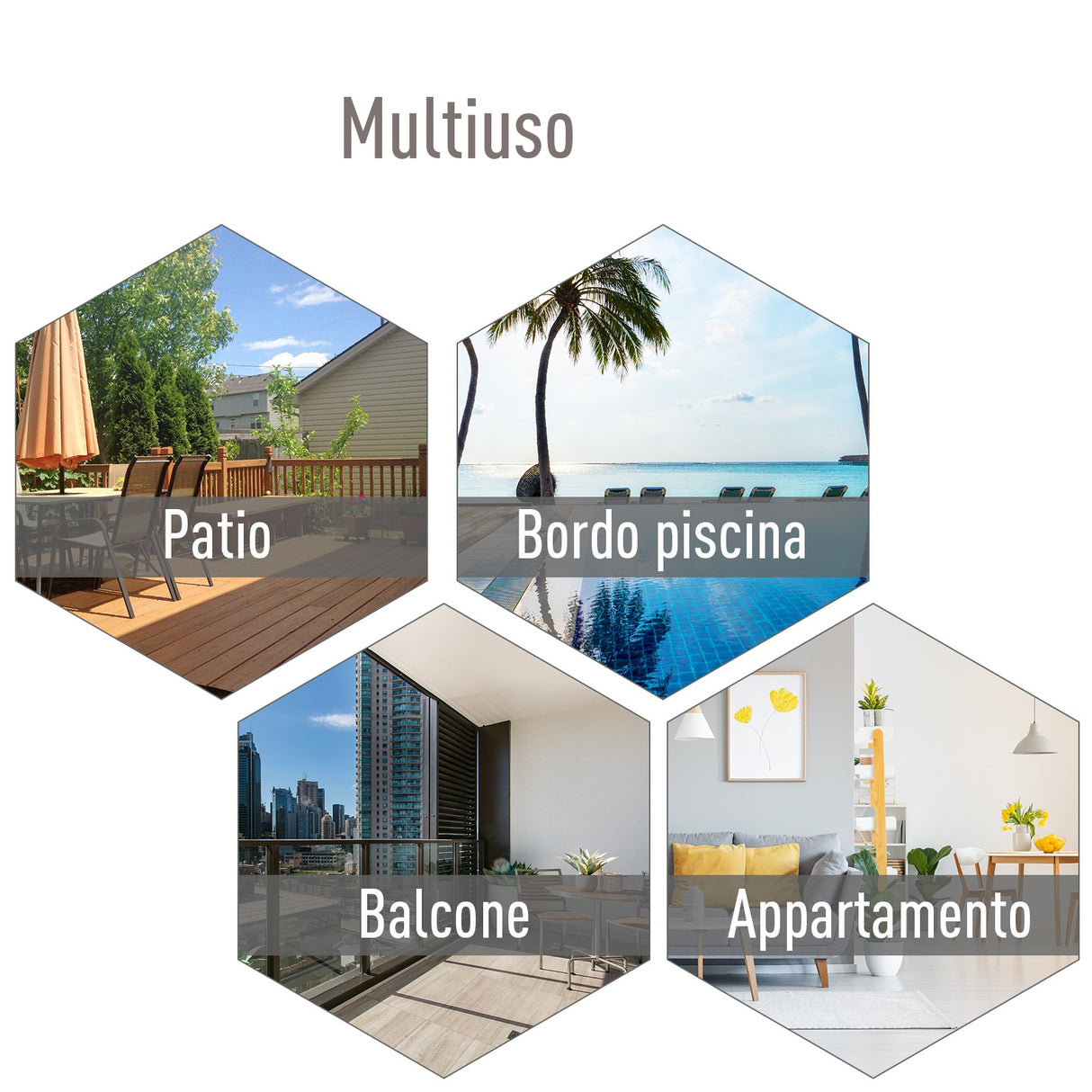 easycomfort easycomfort set 2 sedie pieghevoli da esterni in acciaio e textilene grigio e nero ean 8054144139272