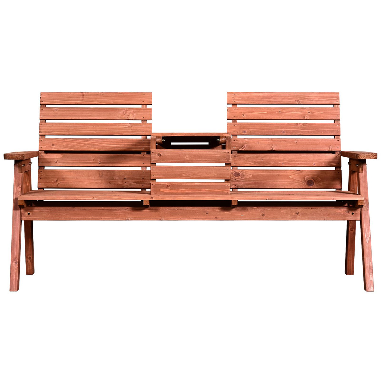 easycomfort easycomfort panchina da giardino in legno di abete 2 o 3 posti tavolino convertibile in seduta 160x70x85cm aosom italy ean 8055776911878