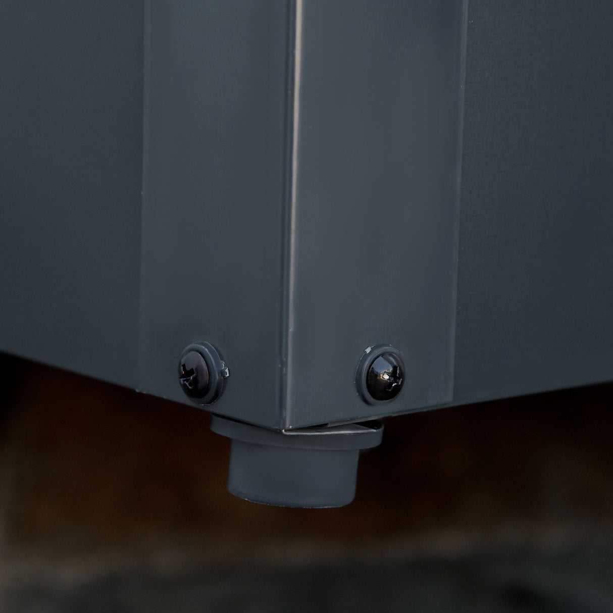 easycomfort easycomfort panca contenitore da esterno con chiave baule da giardino in acciaio 120x62x62cm grigio