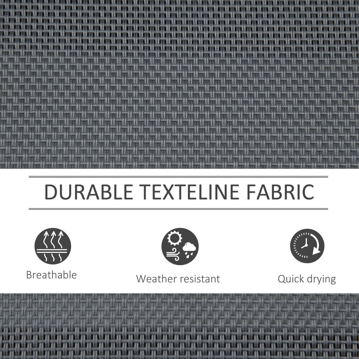 easycomfort easycomfort panchina a dondolo da giardino a 3 posti in metallo e tessuto a rete traspirante 151x75x85cm grigio