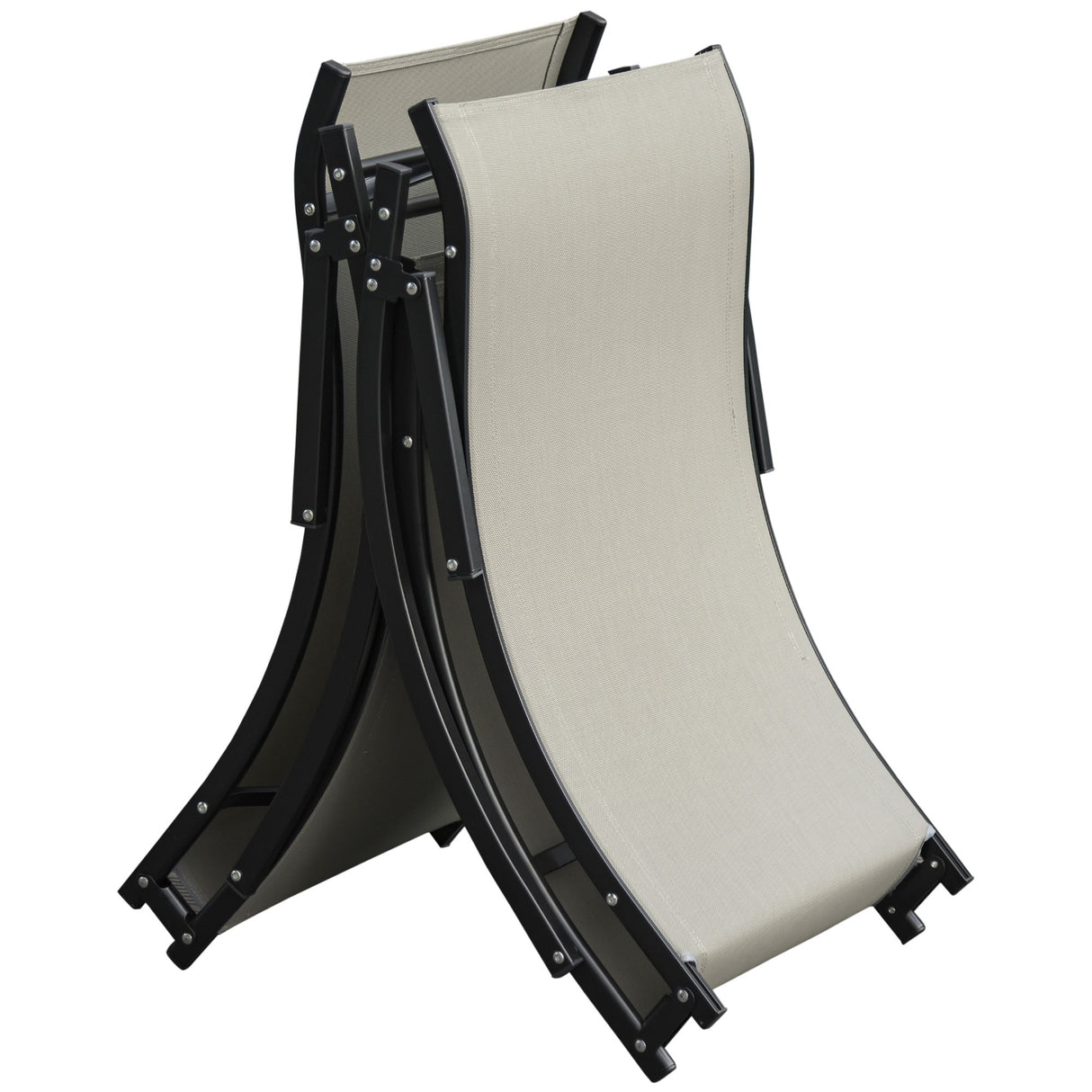easycomfort easycomfort set 2 sdraio da giardino pieghevoli lettino prendisole in alluminio e textilene 61x165x63cm