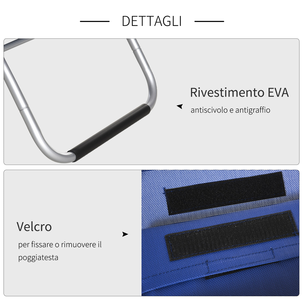 easycomfort easycomfort lettino prendisole in alluminio sedia sdraio da giardino in textilene con poggiatesta rimovibile