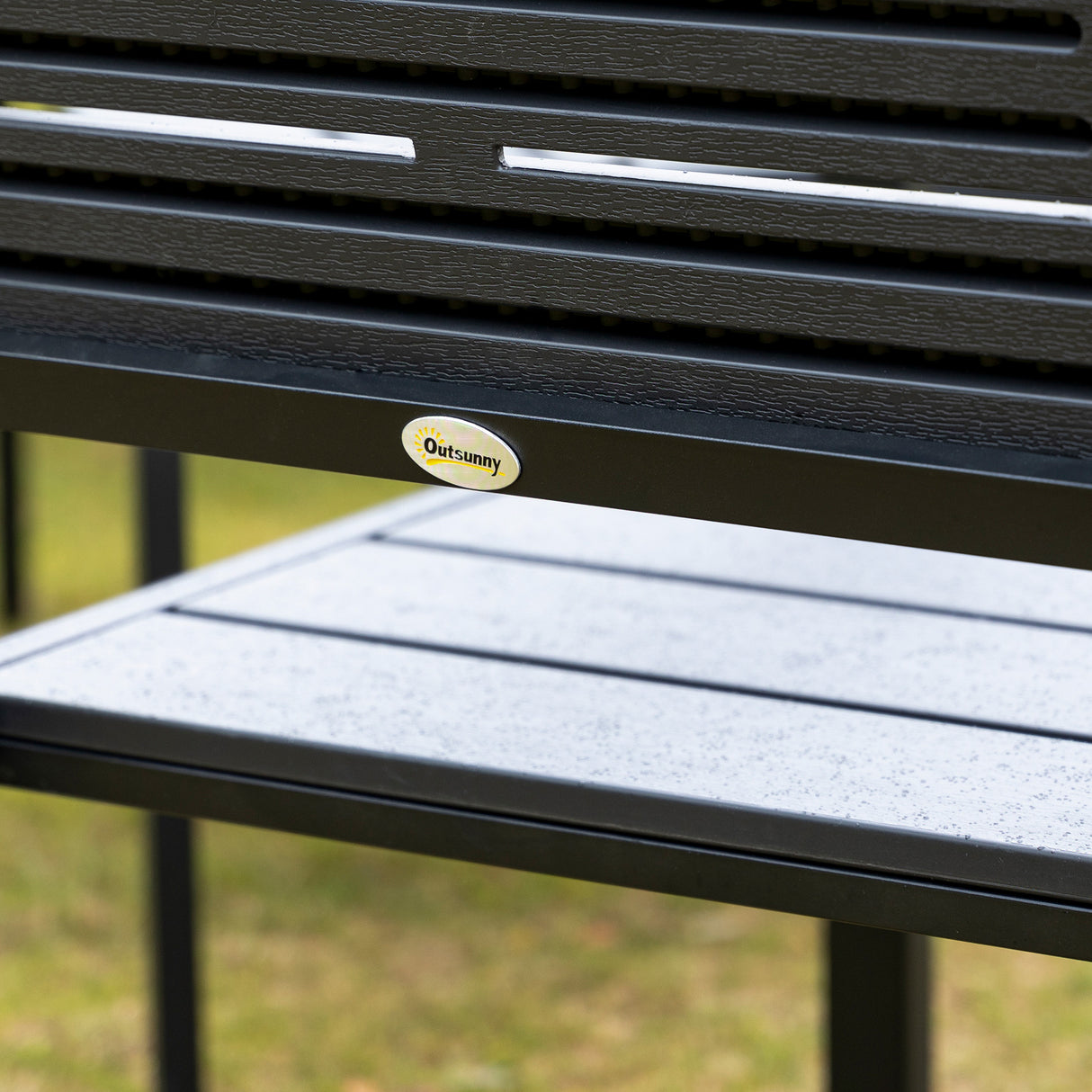 easycomfort easycomfort set salotto da giardino da 4 pezzi con panchina a 2 posti 2 poltrone e tavolino caffe