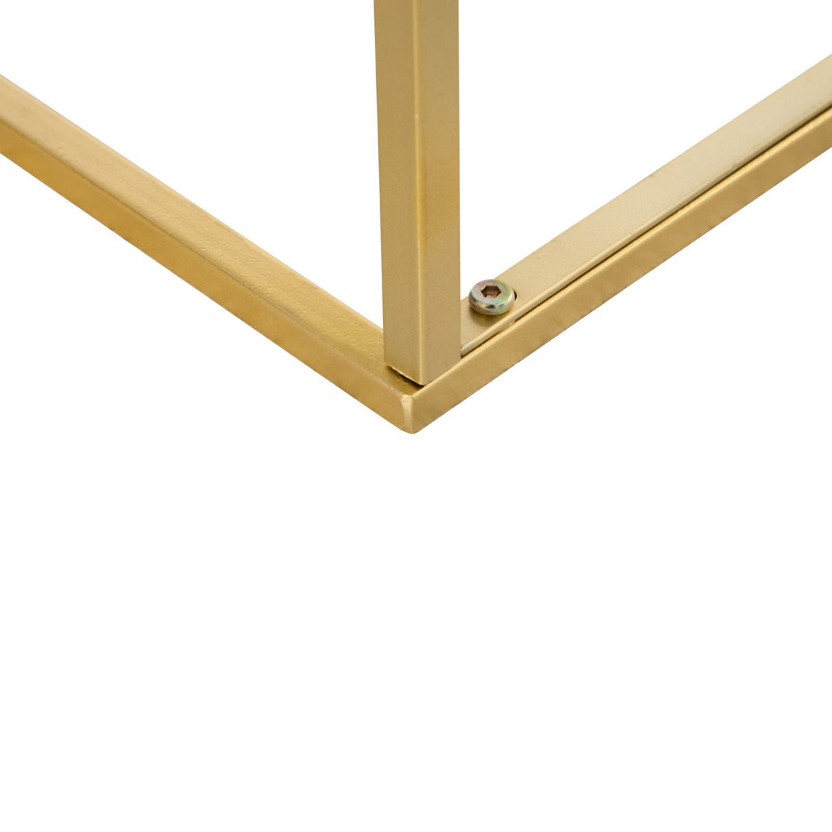 easycomfort easycomfort tavolino da caffe per casa e giardino in metallo con effetto marmo 40x40x50cm oro