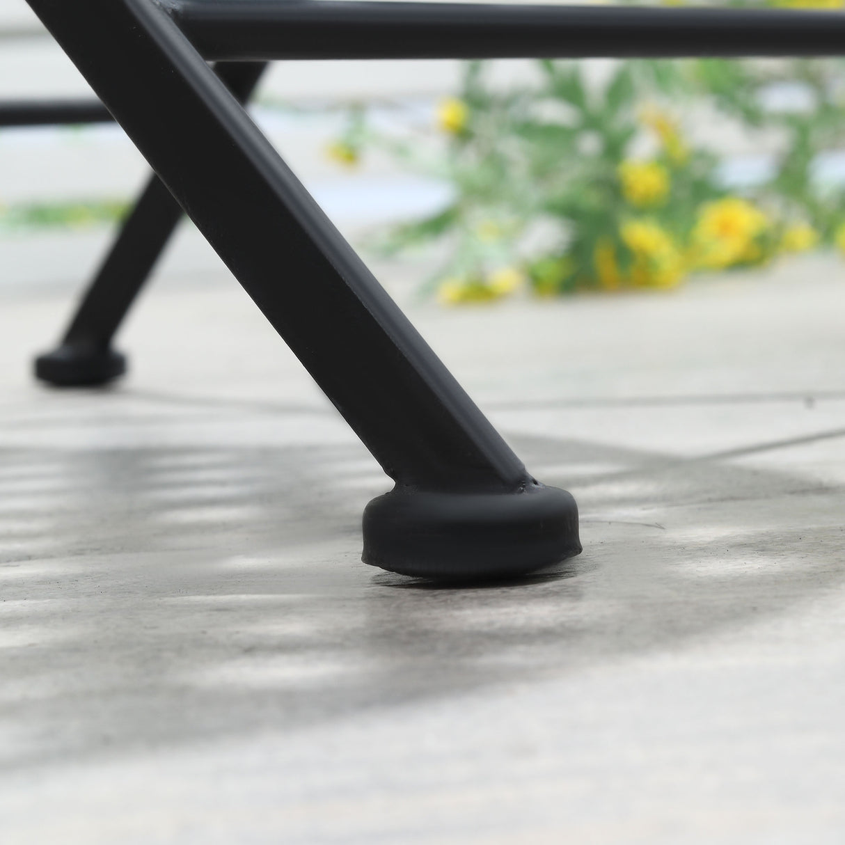 easycomfort easycomfort set da giardino 3 pezzi 2 sedie pieghevoli e 1 tavolo design a mosaico grigio