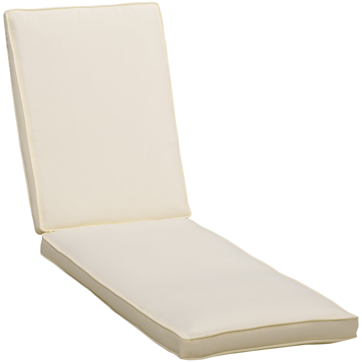 easycomfort easycomfort cuscino per lettino prendisole con rivestimento poliestere sfoderabile 188x53x8cm bianco crema