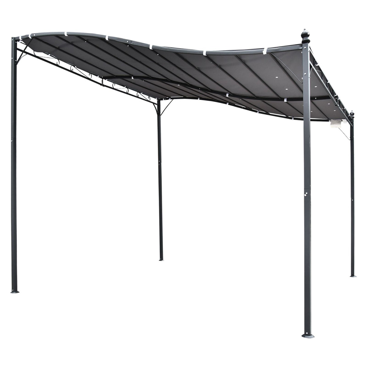 easycomfort easycomfort gazebo pergola 3x3m da esterno giardino o terrazzo con tenda grigia ean 8055776913544