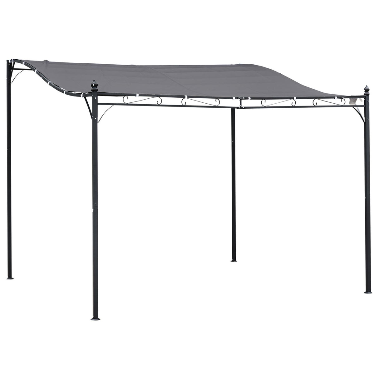 easycomfort easycomfort gazebo pergola 3x3m da esterno giardino o terrazzo con tenda grigia ean 8055776913544