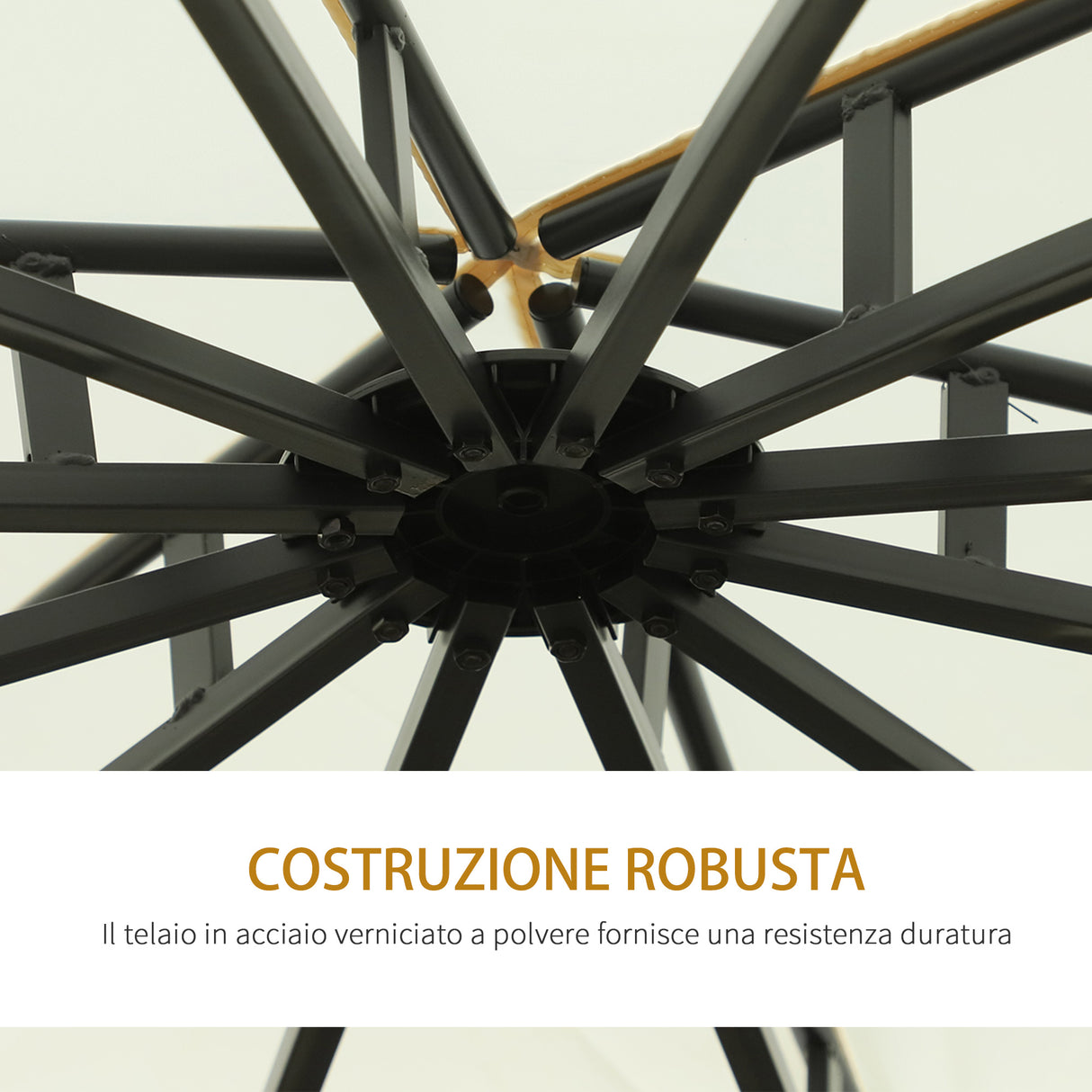 easycomfort easycomfort gazebo da giardino rotondo con doppio tettuccio cinghie e tende 3 5x2 8m bianco