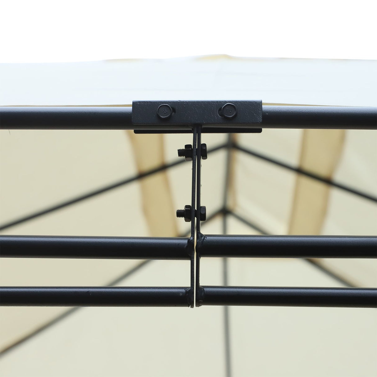 easycomfort easycomfort gazebo rettangolare con struttura in metallo robusto e teli laterali crema 4x3m ean 8055776913933