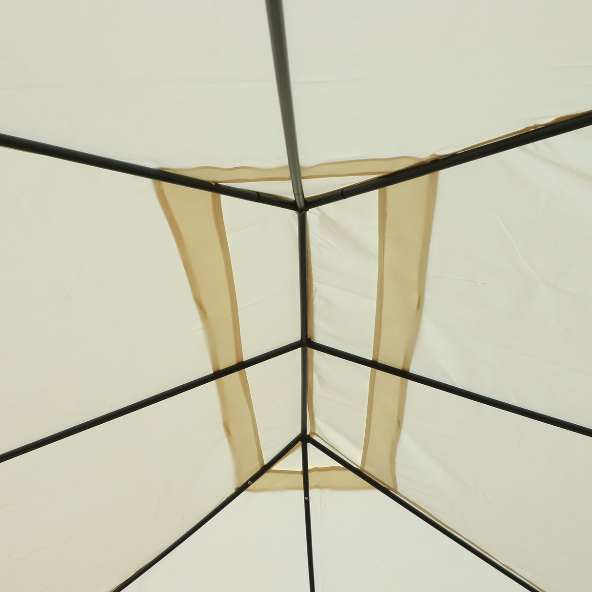 easycomfort easycomfort gazebo rettangolare con struttura in metallo robusto e teli laterali crema 4x3m ean 8055776913933