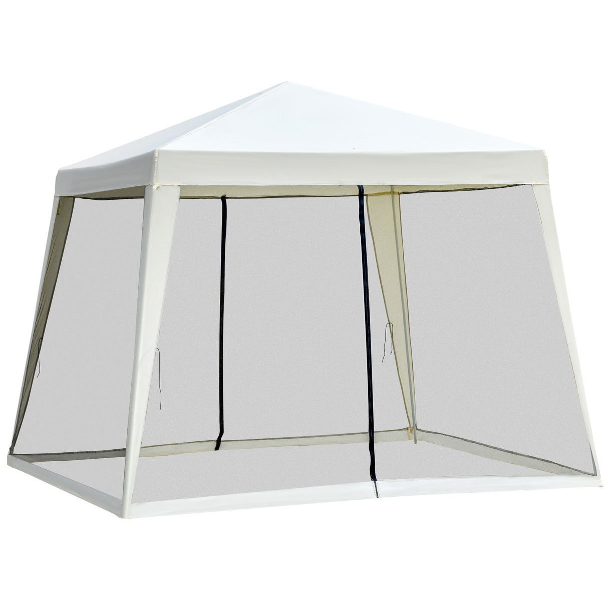 easycomfort easycomfort gazebo da giardino impermeabile con zanzariere beige 3 x 3 x 2.35 m ean 8054144134918