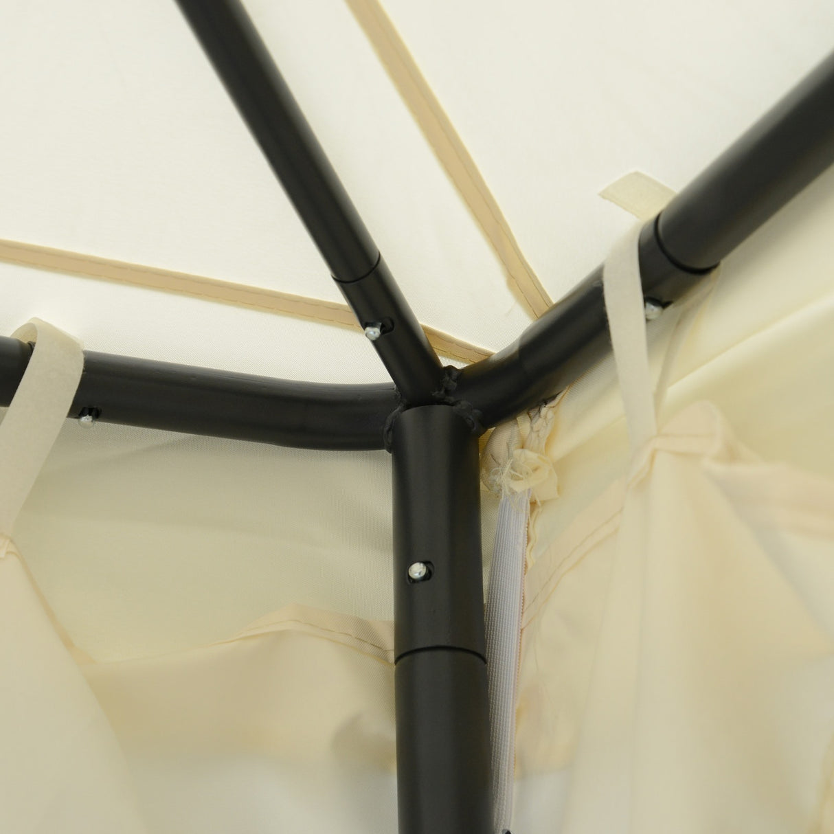 easycomfort easycomfort gazebo da giardino con paletti e corde doppio tetto zanzariera pareti laterali beige 294 x 294 x 263 cm ean 8054144137995