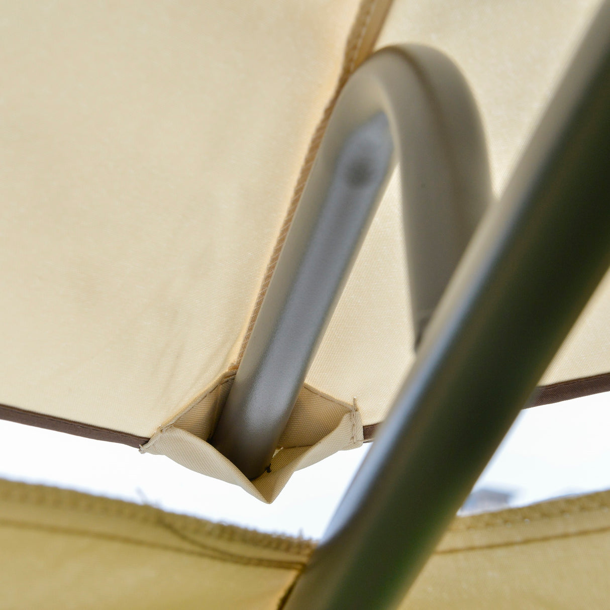 easycomfort easycomfort gazebo da esterno o giardino in metallo con doppio tettuccio beige ean 8055776912899