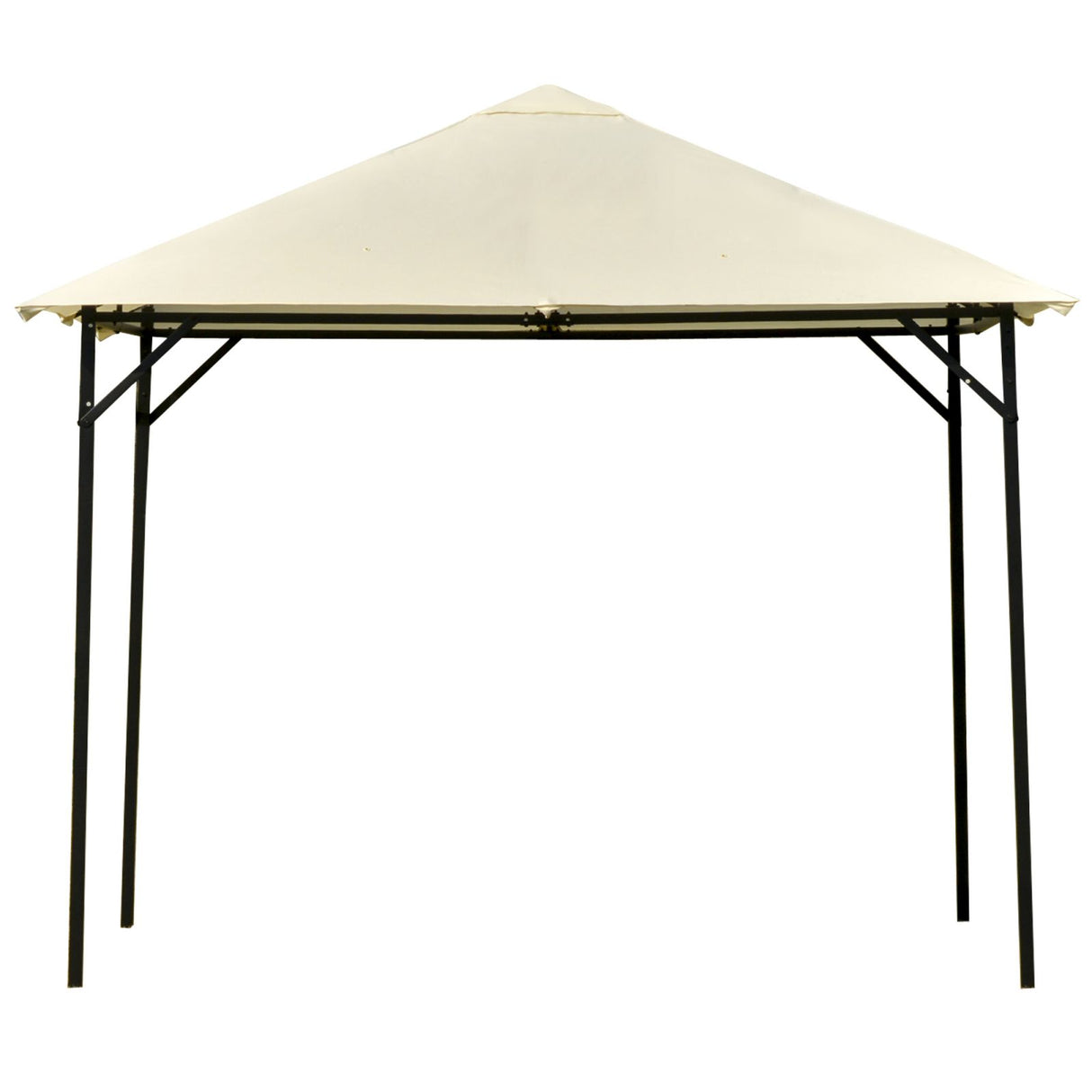 easycomfort easycomfort gazebo da giardino 3x3m in metallo con doppio tettuccio bianco crema ean 8055776912592