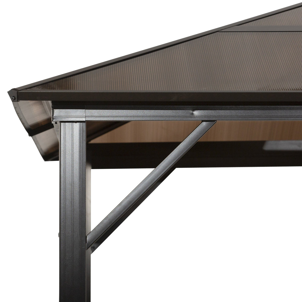 easycomfort easycomfort gazebo da giardino 3 6x3m con tetto apribile in policarbonato e struttura in alluminio