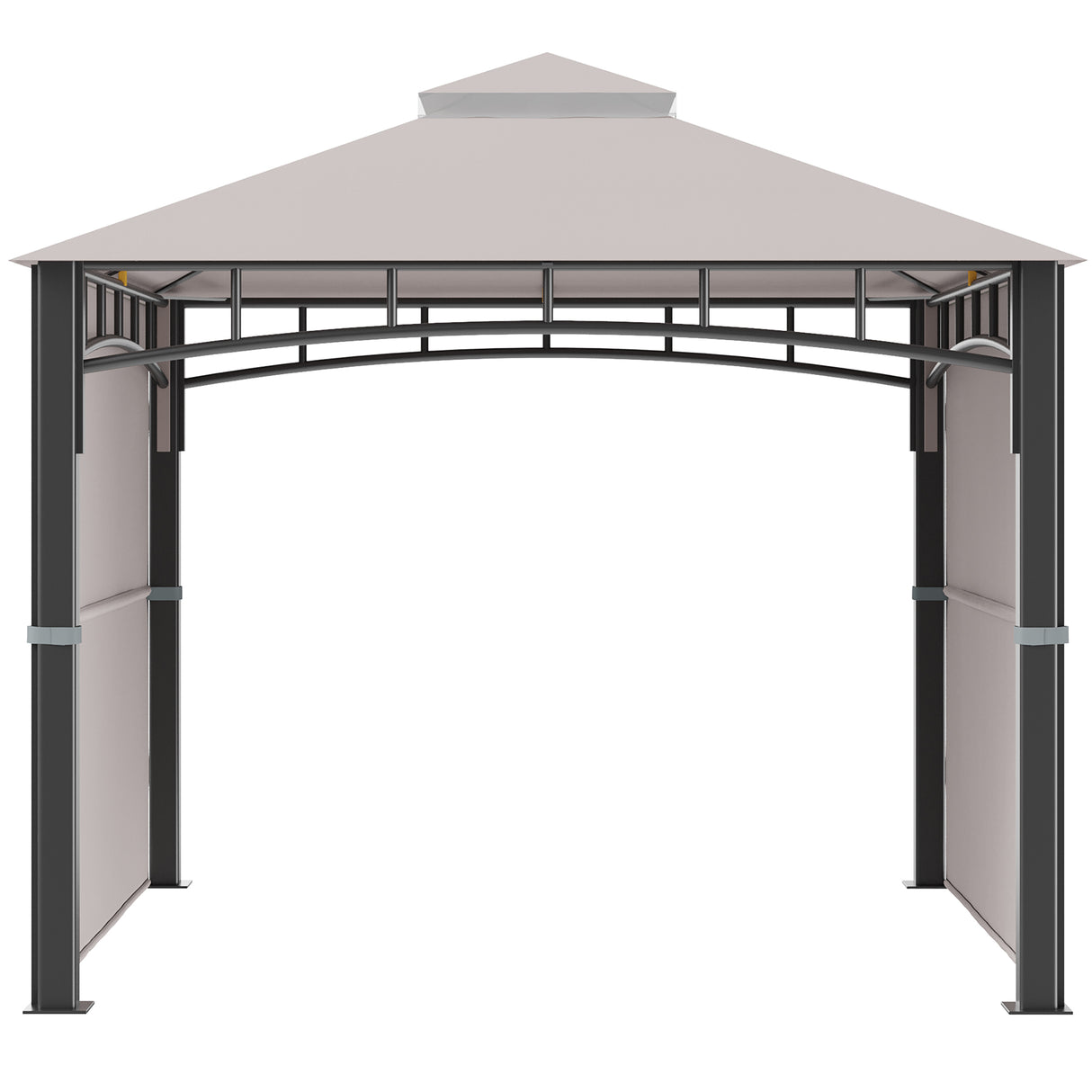easycomfort easycomfort gazebo da giardino 3x3 m con tenda parasole laterale altezza 288 cm cachi