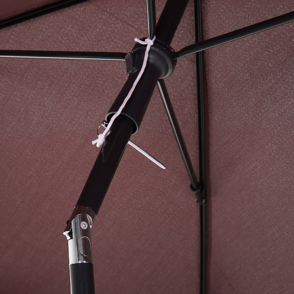 easycomfort easycomfort ombrellone parasole rettangolare con palo inclinabile in poliestere 200 125 235cm marrone ean 8054111843966