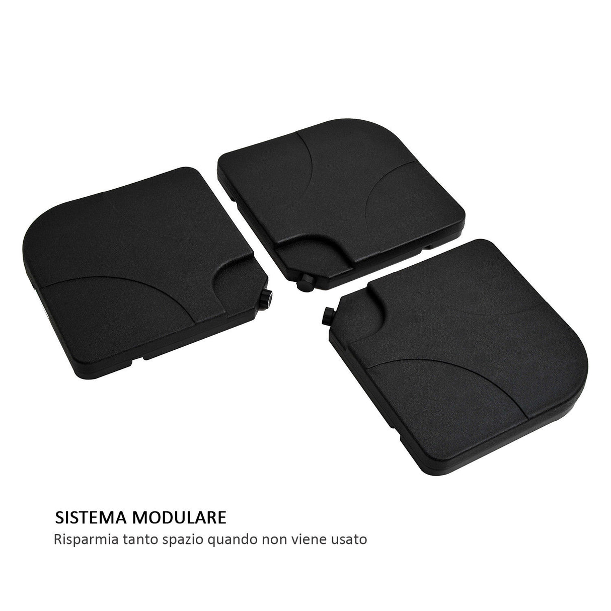 easycomfort easycomfort set 4pz base per ombrellone da giardino in plastica 50 50 7.5cm ean 8054144139784