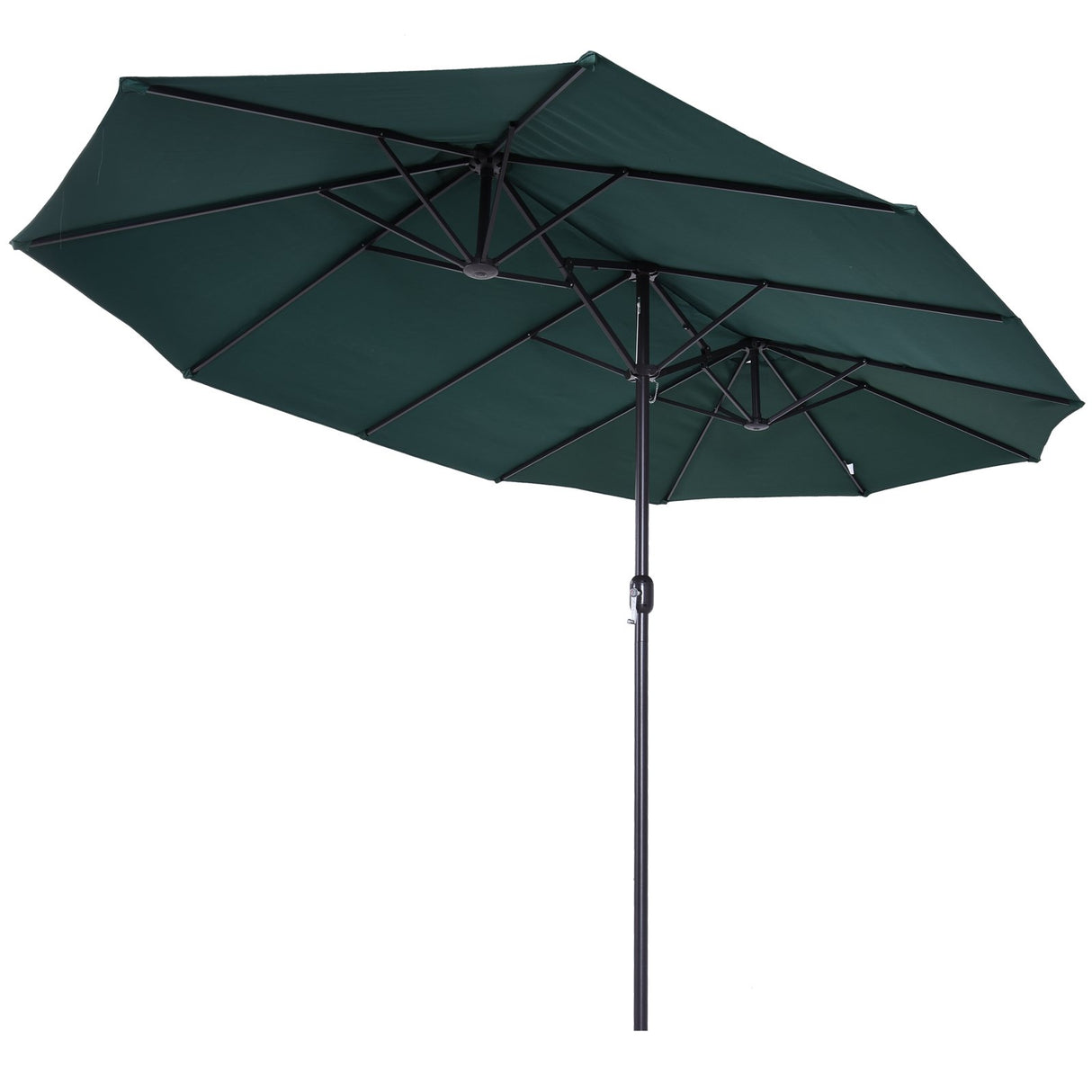 easycomfort easycomfort ombrellone doppio tettuccio da esterni anti uv 460 x 270 x 240verde marrone ean 8054111848626