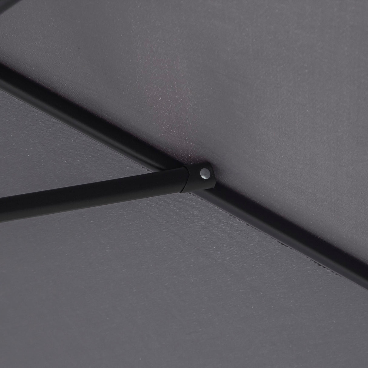 easycomfort easycomfort ombrellone da giardino 2 7x2 4 m inclinabile con manovella in alluminio e poliestere grigio e nero