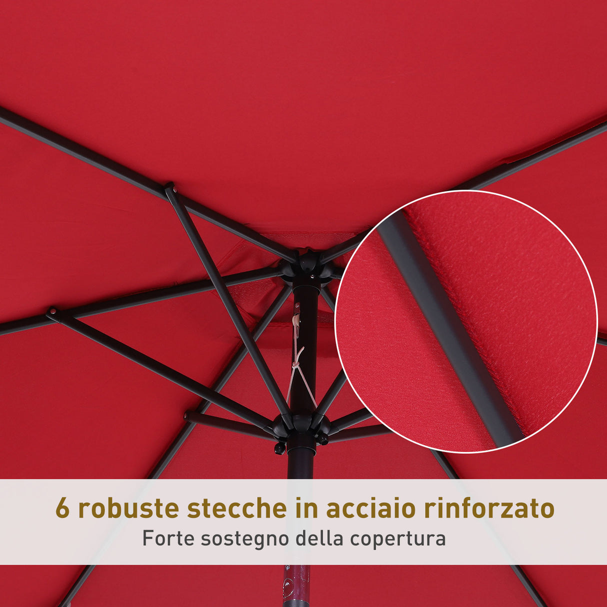 easycomfort easycomfort ombrellone da giardino inclinabile apertura a manovella 2 7x2 35m rosso scuro ean 8054111845120