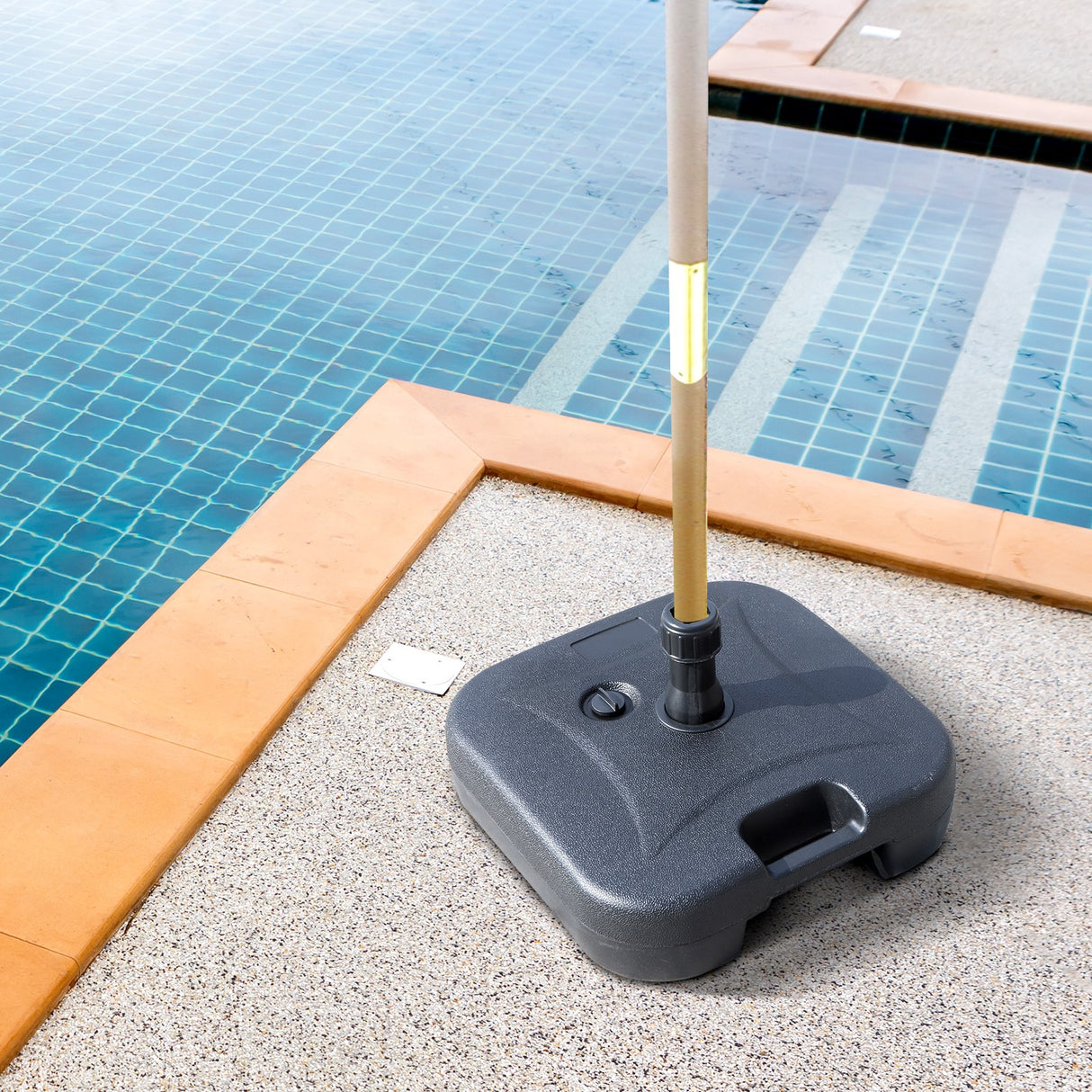 easycomfort easycomfort base per ombrellone riempibile con acqua e sabbia hdpe nero 46x45x26 cm ean 8054111842495