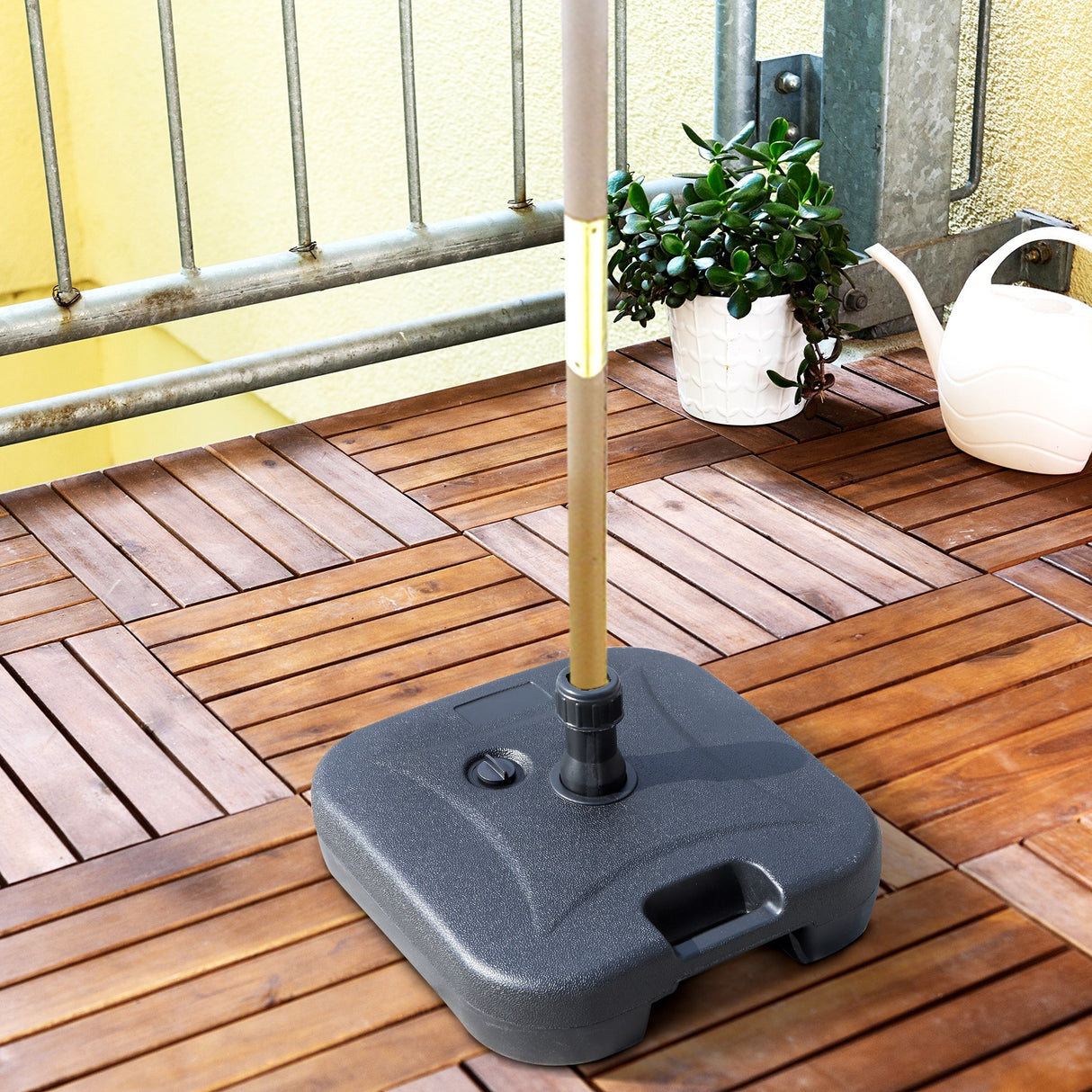 easycomfort easycomfort base per ombrellone riempibile con acqua e sabbia hdpe nero 46x45x26 cm ean 8054111842495