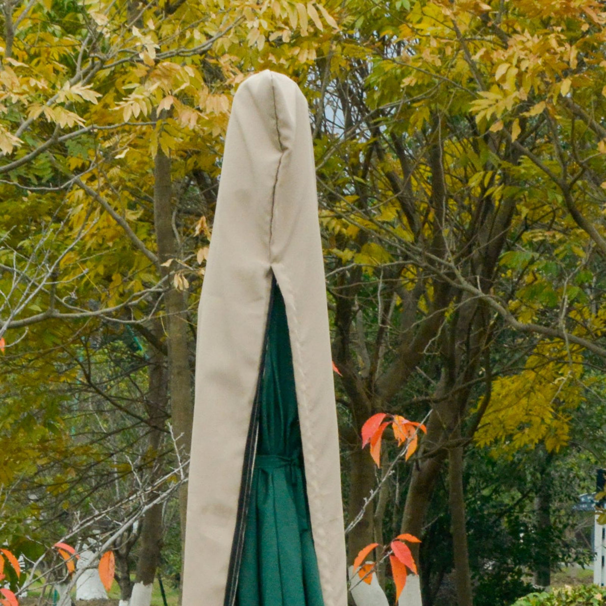 easycomfort easycomfort copertura per ombrellone impermeabile antistrappo cachi 57x160cm ean 8054111841344