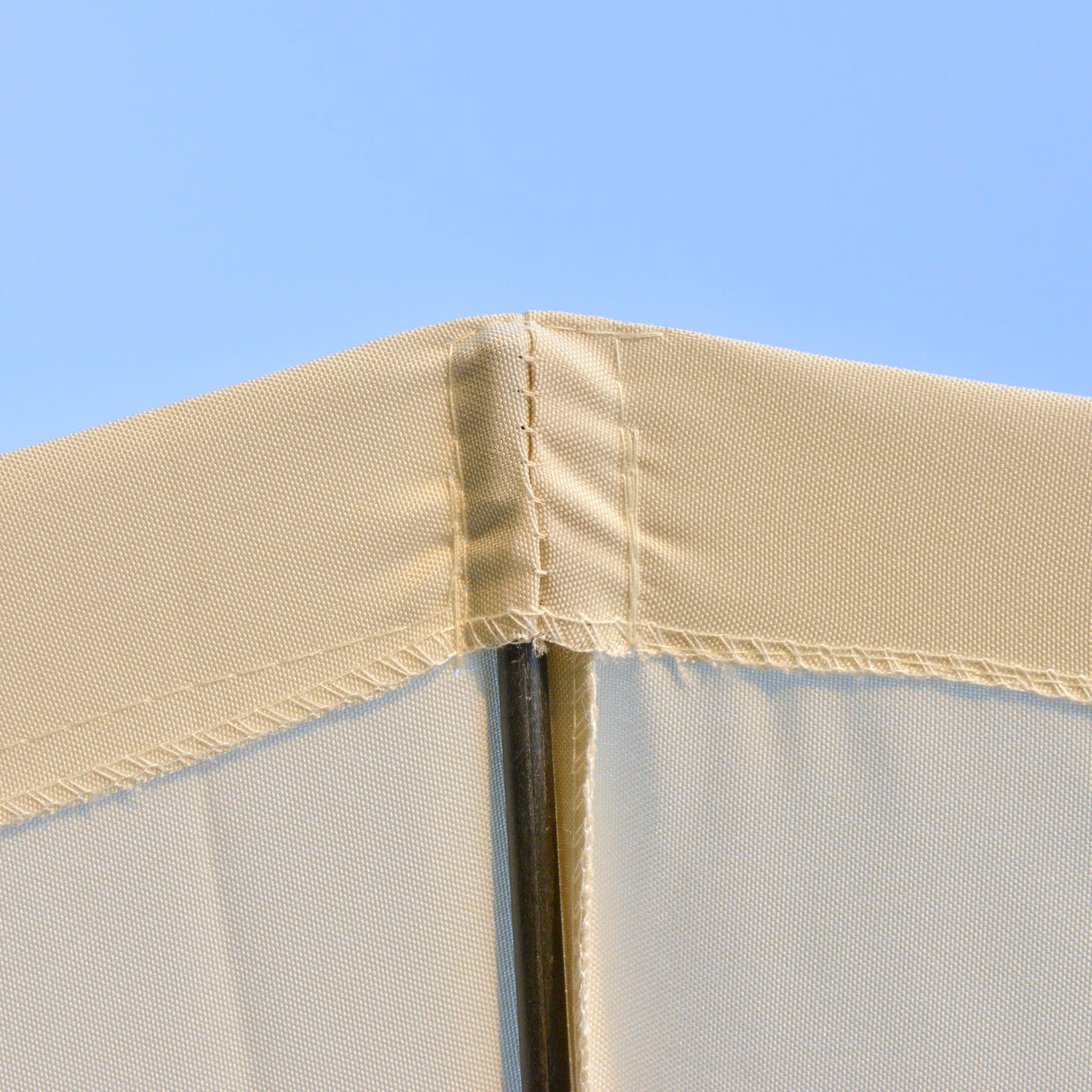 easycomfort easycomfort ombrellone da giardino inclinabile e con manovella 255cm bianco crema