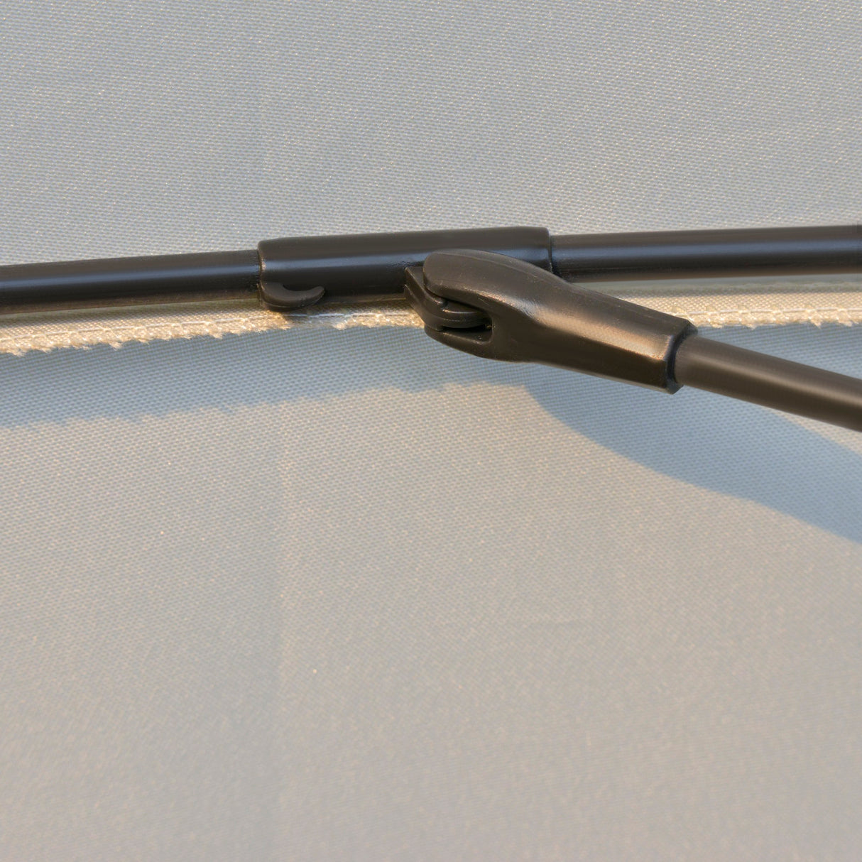 easycomfort easycomfort ombrellone da giardino inclinabile e con manovella 255cm bianco crema