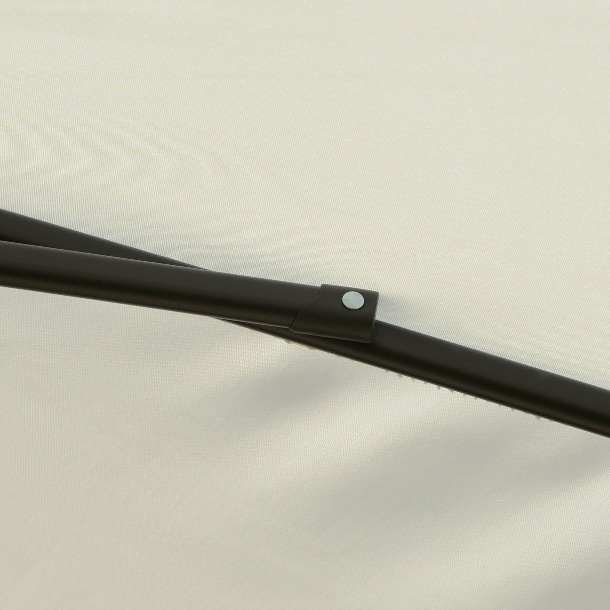 easycomfort easycomfort ombrellone da giardino 2 6x2 5 m anti uv protezione 30 con testa inclinabile palo in alluminio e 6 stecche bianco crema