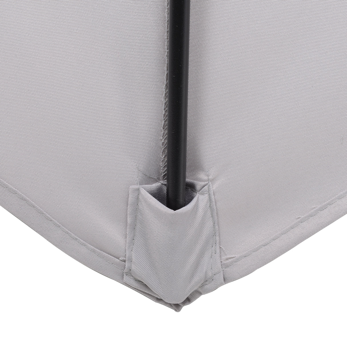 easycomfort easycomfort outusnny ombrellone 2x2 m da giardino con palo centrale ombrellone per esterno in alluminio grigio chiaro