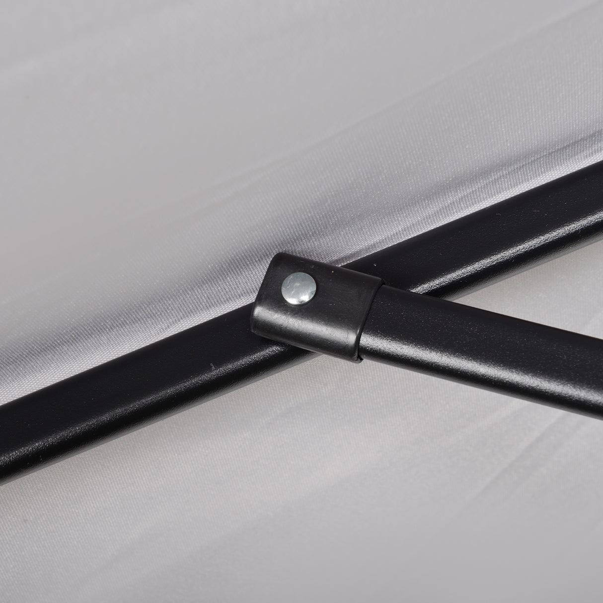 easycomfort easycomfort outusnny ombrellone 2x2 m da giardino con palo centrale ombrellone per esterno in alluminio grigio chiaro