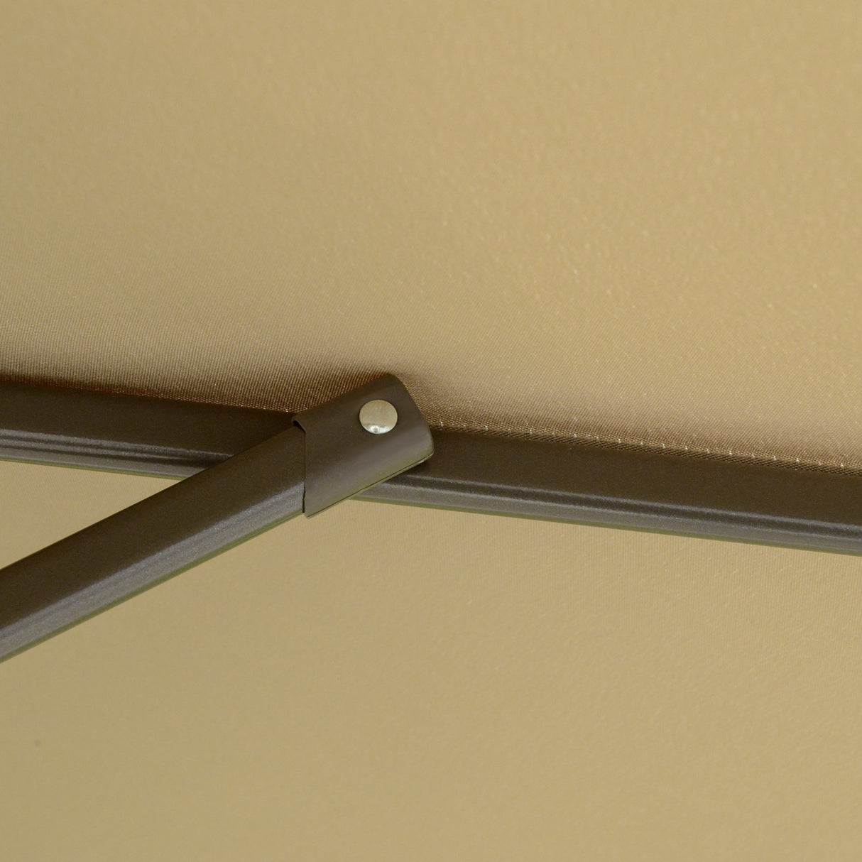 easycomfort easycomfort ombrellone a braccio da esterni 2 7x2 7 cm con tettuccio regolabile a 2 livelli e base a croce marrone