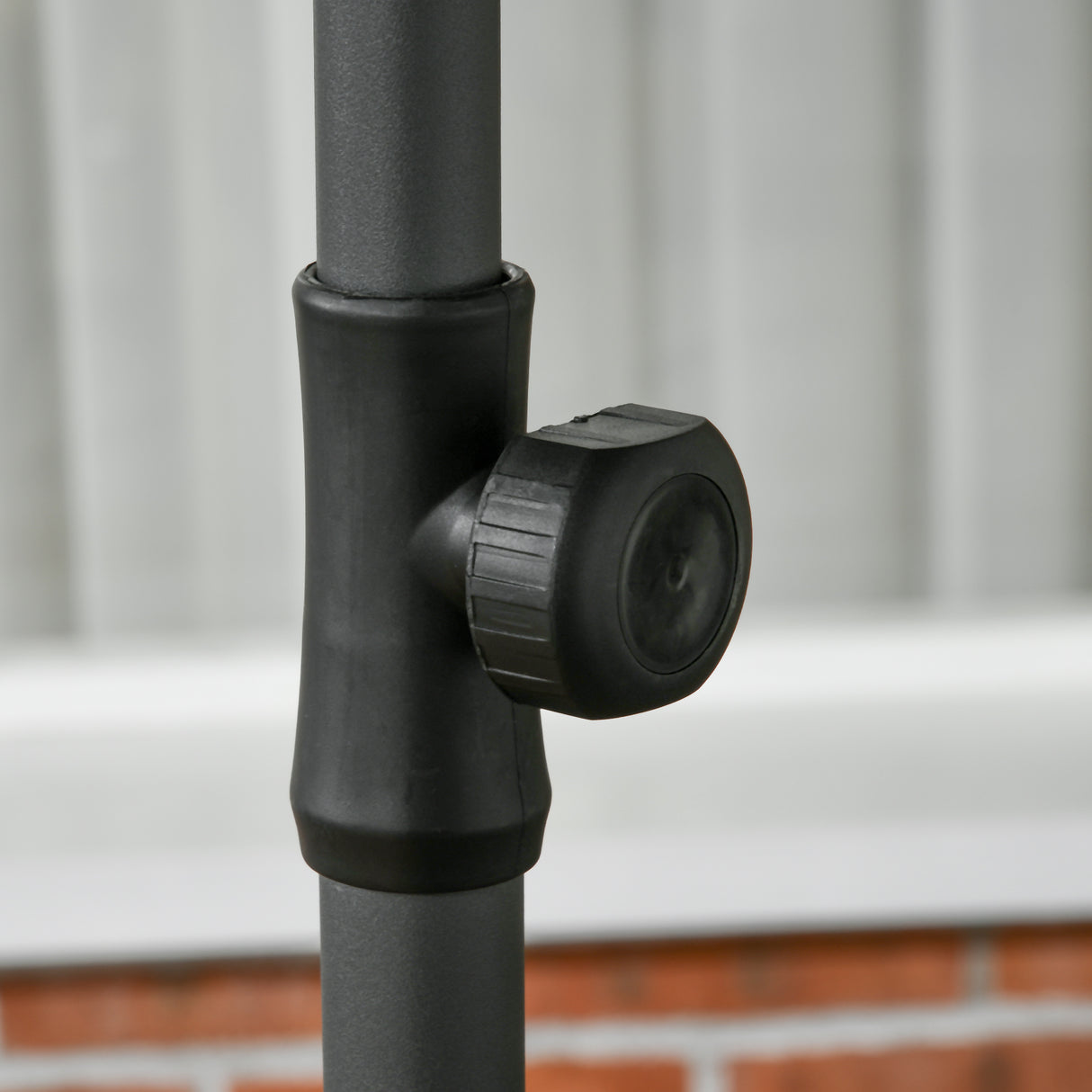 easycomfort easycomfort ombrellone da spiaggia 1 8x2 m in poliestere e acciaio a 8 stecche con reclinazione a 45 grigio