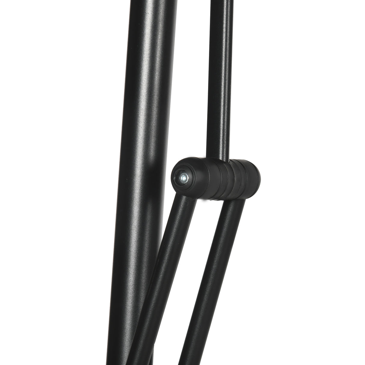 easycomfort easycomfort ombrellone da giardino 3x2 5 m in metallo e poliestere a 6 stecche con base a croce marrone