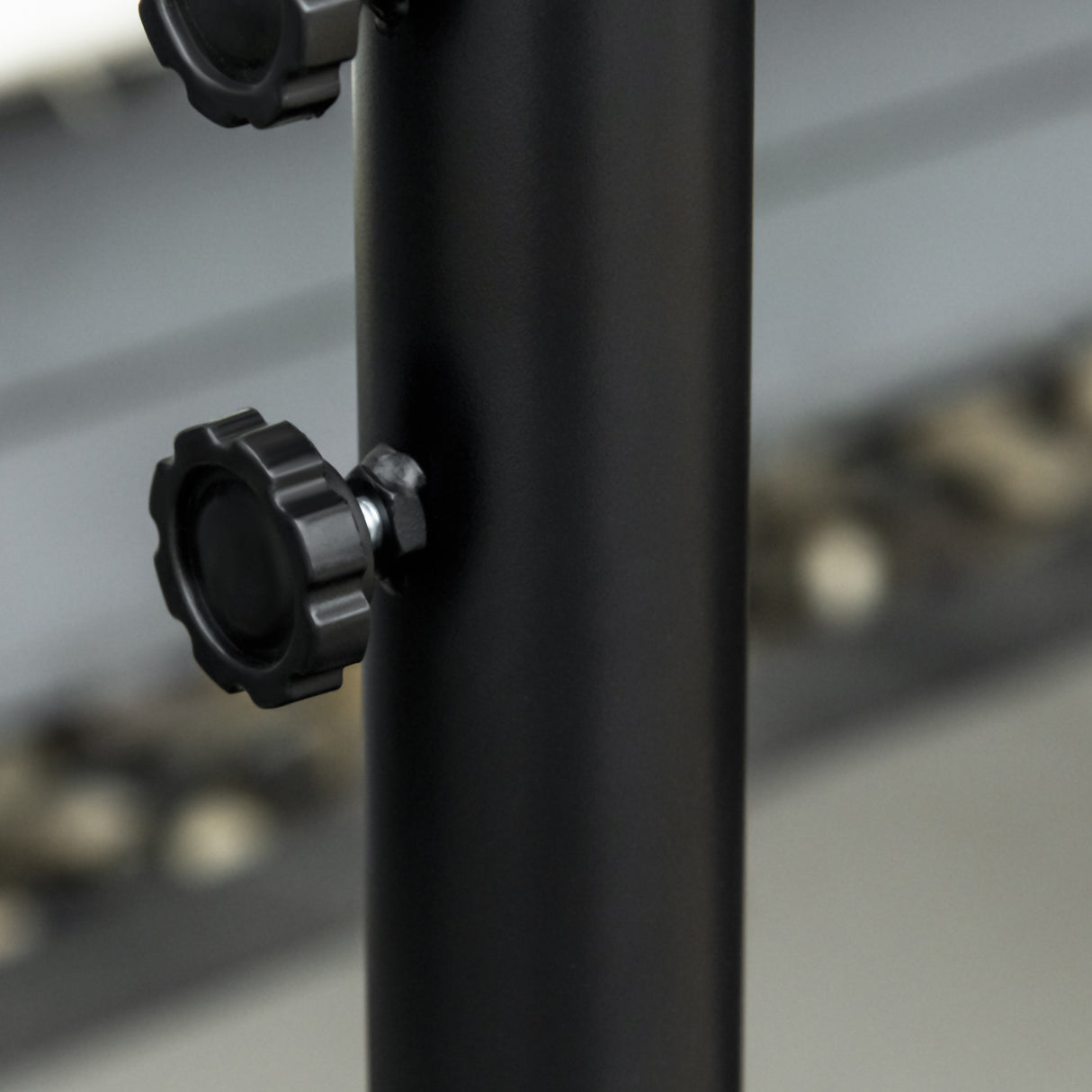 easycomfort easycomfort ombrellone 3x2 m da giardino in acciaio e poliestere con base a croce e presa daria marrone e crema