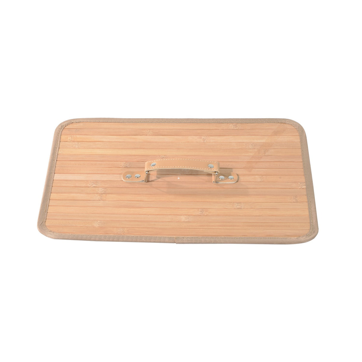 easycomfort easycomfort cesta portabiancheria in bambu con coperchio e fodera rimovibile naturale 40x30x60cm