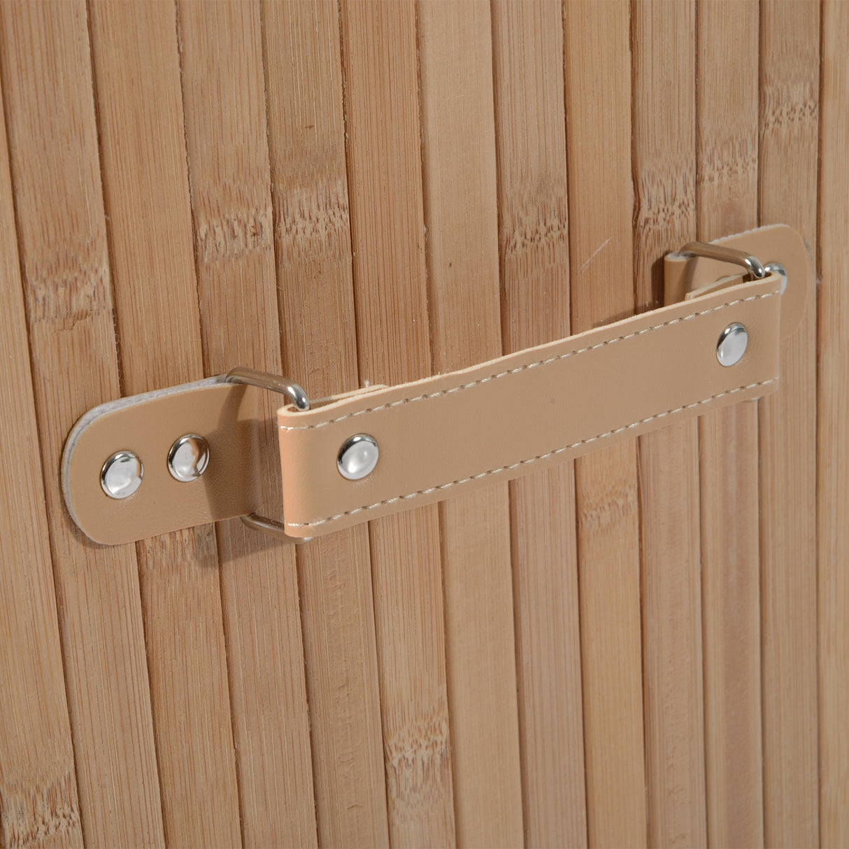 easycomfort easycomfort cesta portabiancheria in bambu con coperchio e fodera rimovibile naturale 40x30x60cm