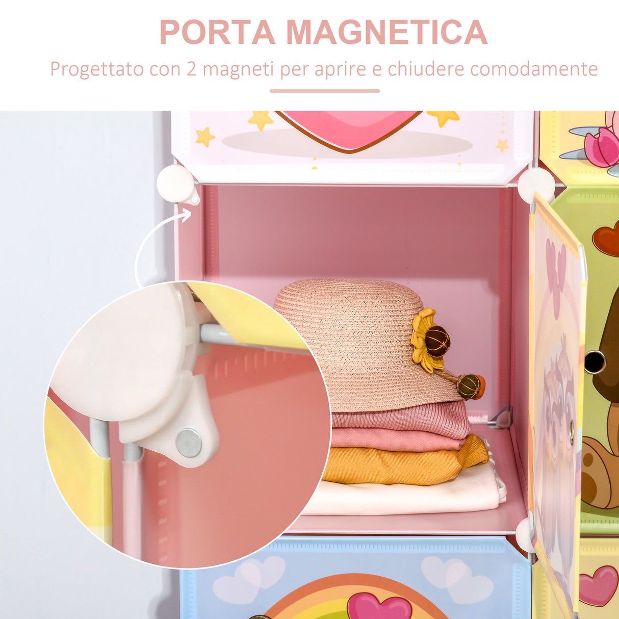 easycomfort easycomfort mobile scarpiera modulare salvaspazio 6 cubi 35x45x35 cm in acciaio e pp 74x47x144 cm rosa