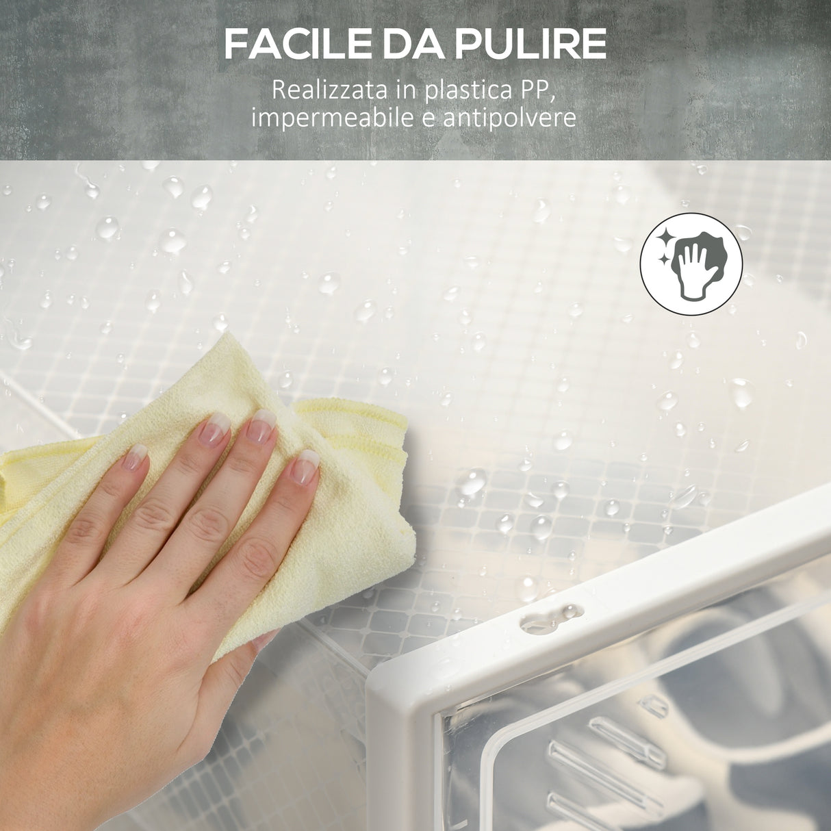 easycomfort easycomfort mobile scarpiera rettangolare in plastica pp 18 box 25x35x19 cm per scarpe max 43 eu vestiti e libri