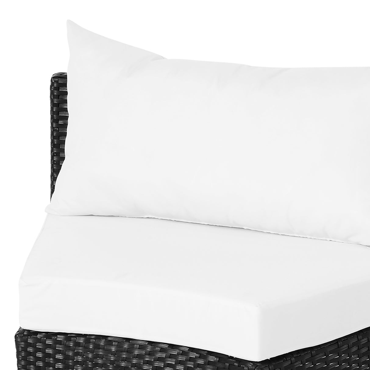 easycomfort easycomfort mobili da giardino in rattan nero con cuscini bianchi set 5 pezzi con tavolino