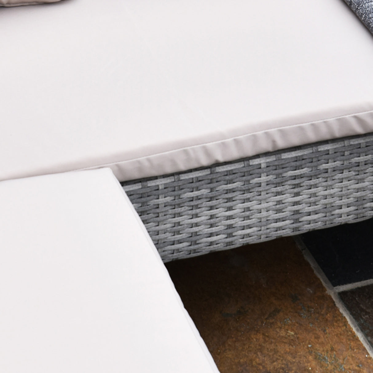 easycomfort easycomfort set mobili da giardino in pe rattan con 2 divani 1 tavolino 2 sgabelli grigio