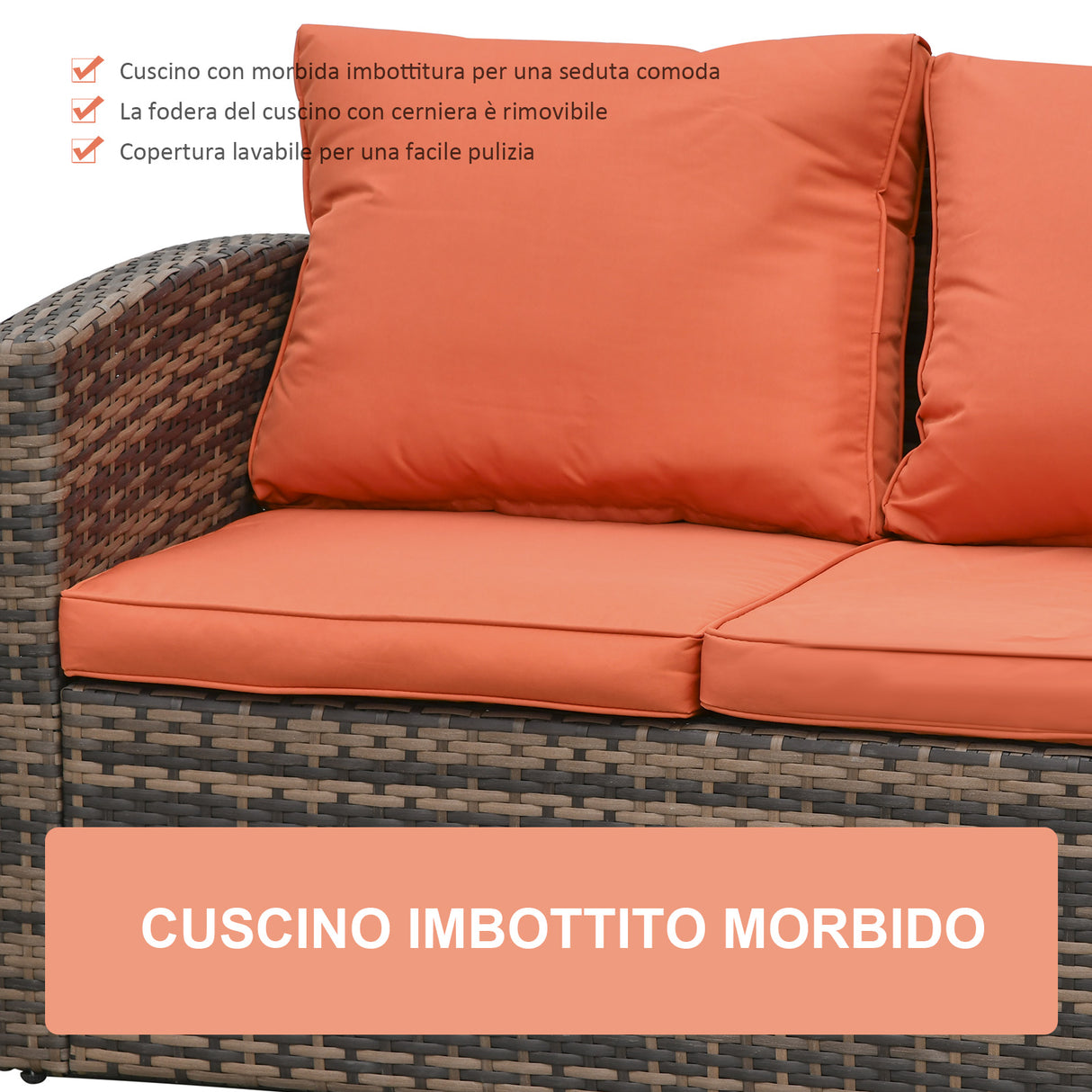 easycomfort easycomfort mobili da giardino 6 pezzi in rattan divani poltrone tavoli contenitore